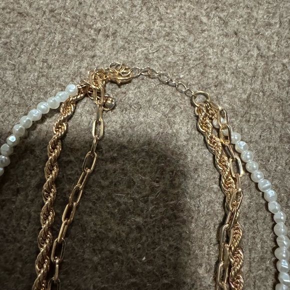 Elegant Gold and Silver Multi-Strand Necklace - Picture 2 of 5